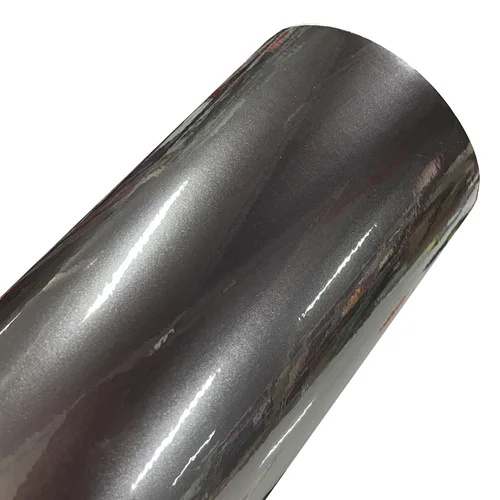 Imagen 2 del producto Rollo de película de revestimiento para coche de vinilo gris carbón metálico caramelo Ultra brillante de primera calidad con calcomanía autoadhesiva de liberación de aire