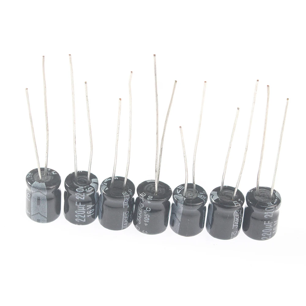 215pcs 15 Values Electrolytic Capacitor 0.1uF-330uF 16V/25V/50V Aluminum Electrolytic Capacitors Assortment Kit 1uF 2.2uF 3.3uF