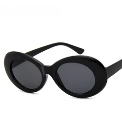 Punk Female Clout Goggles Kurt Cobain Eyeglasses Men Oval Sunglasses Women Unisex Hip Pop Sun Glasses Lady Oculos UV400 2024 New