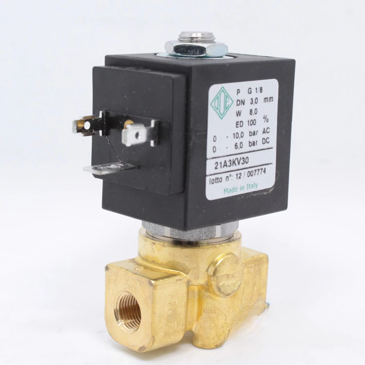 Brass wire buckle two normally closed solenoid valves 21A3KV30 24V 110V DN6