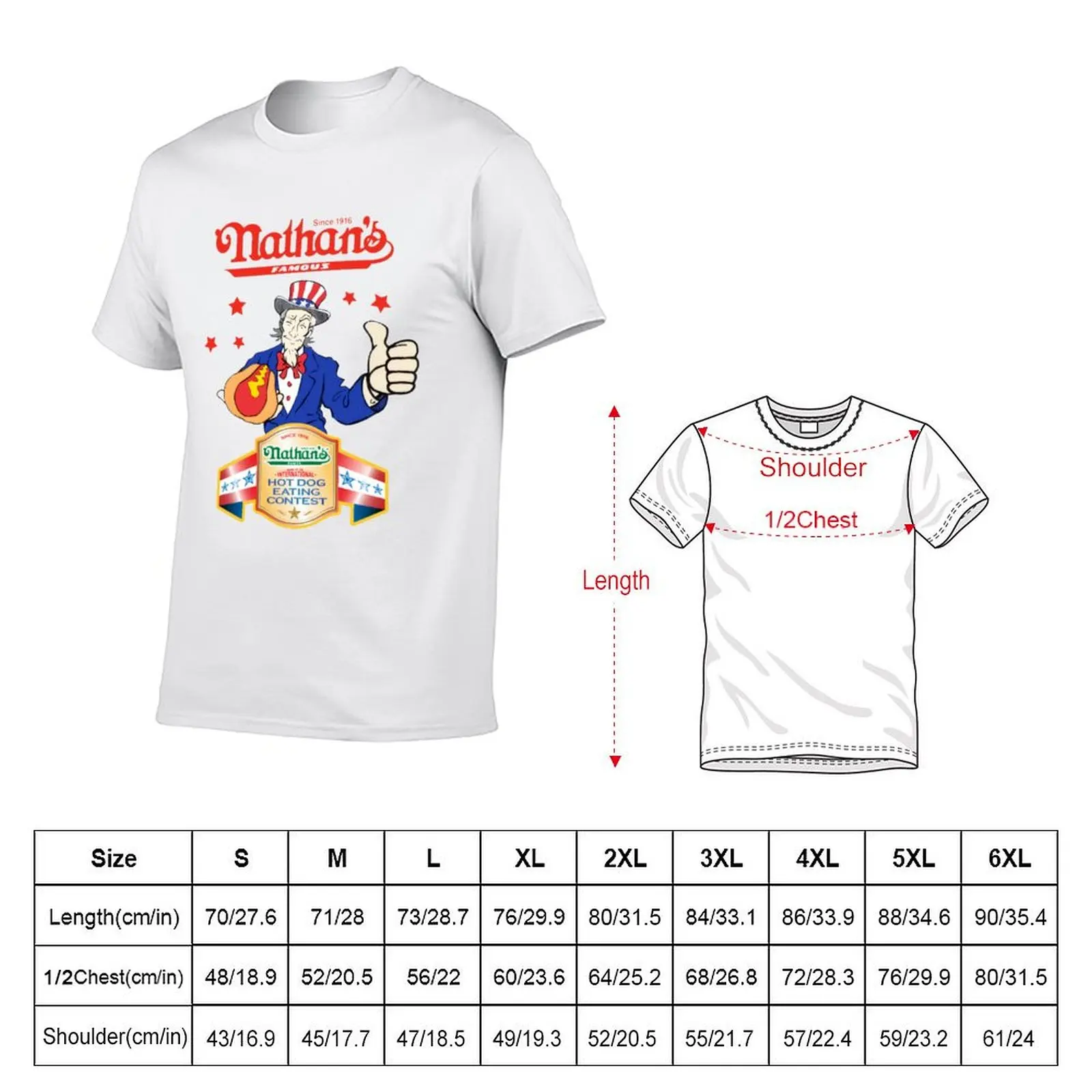 Joey Chestnut Nathans Hot Dog Eating Fourth Of July 2021 T-Shirt Everyday Wear Basic Short Sleeve Top