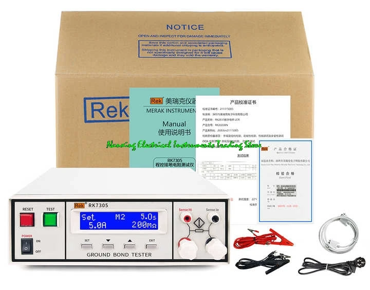 REK RK7305 Programmable Earth Resistance Tester/Grounding Resistance Tester 0~510mΩ, 30A