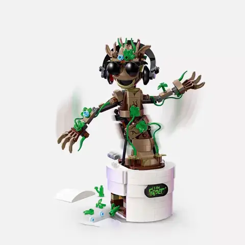 Miniso 76297 Super héros Marvel danse Groot gardiens de la galaxie personnage Compatible assembler modèle jouets blocs de construction