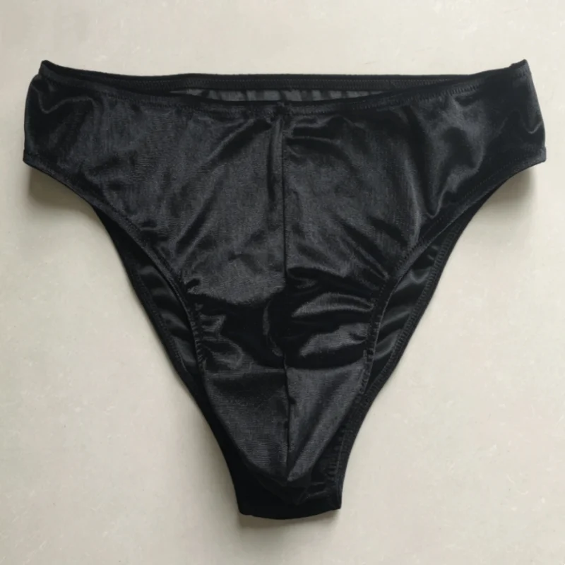 Korean Velvet Men Physique Competition Posing Trunks High Waist Stretch Soft Bodybuilding Stage Shorts Fitness Contest Briefs view 5