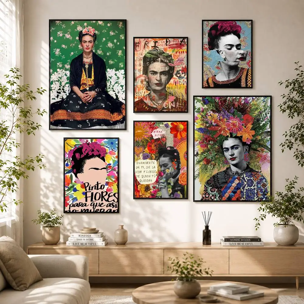 

A-Art Frida Kahlo Poster Versatile HD Waterproof Wall Art Self-Adhesive Decor for Any Space Ideal Gift