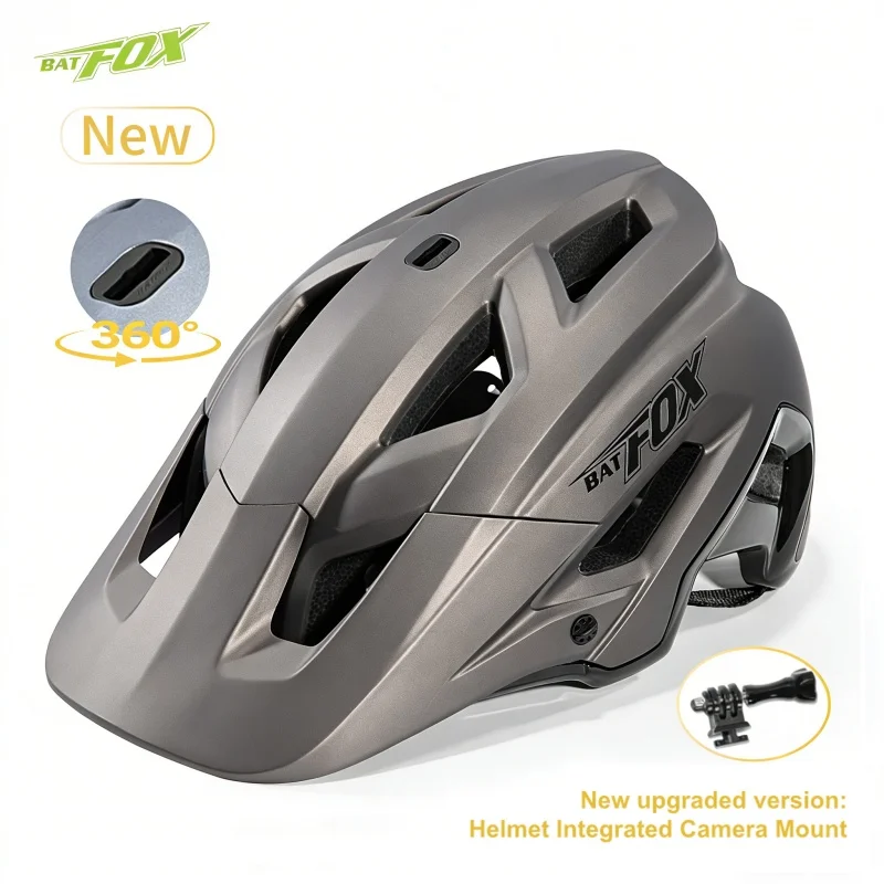 

BATFOX Bicycle Helmet with Exclusive Camera Mount Design Downhill BMX E-Bike Safety Helmet Unisex Mountain & Road Cycling Helmet