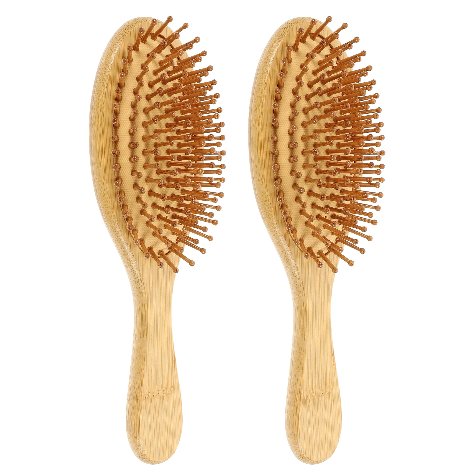 

2pcs Bamboo Hair Comb for Detangling Massage Scalp Care Anti Static Wood Beard Travel Wooden Comb Hair Men Women