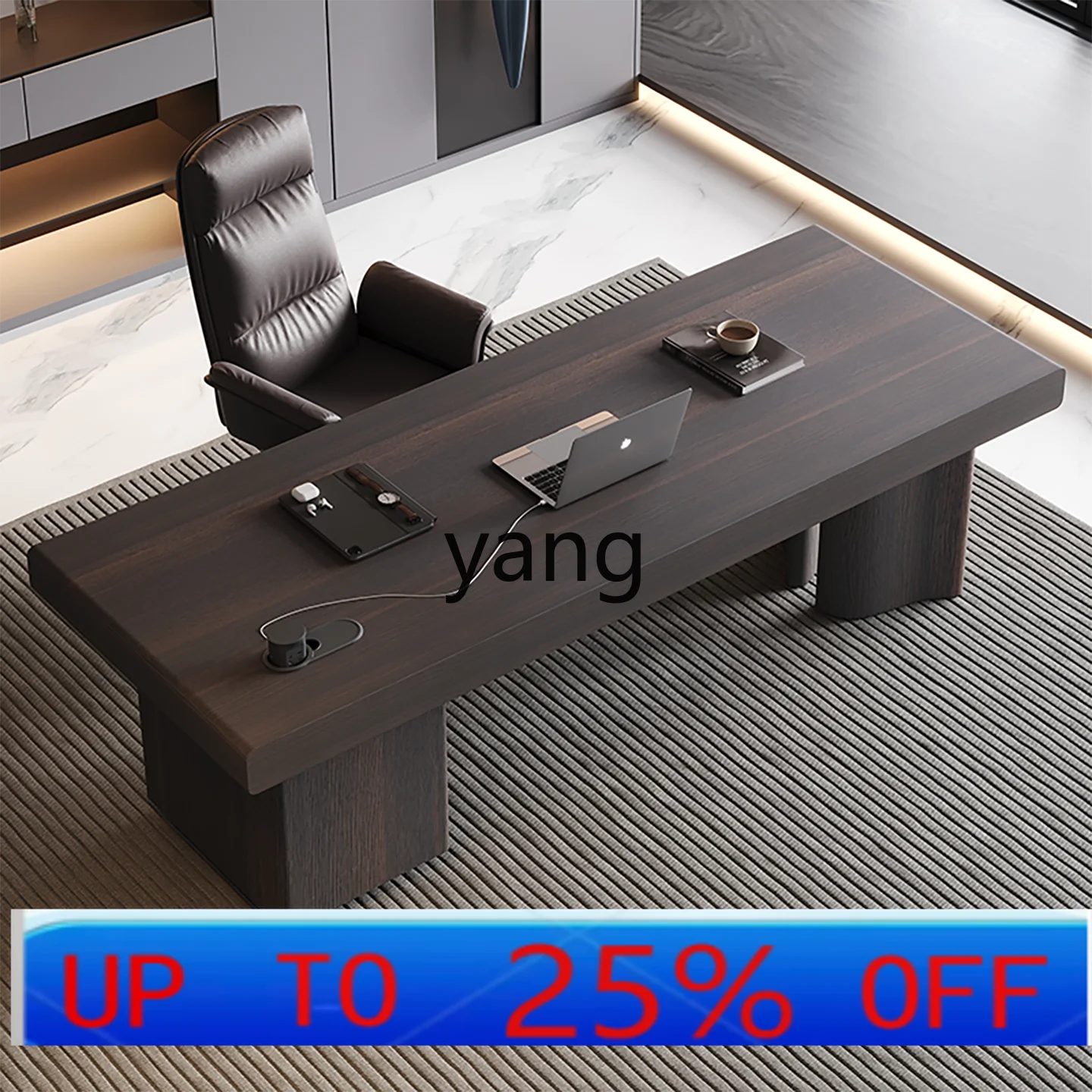 

LMM solid wood adult home light luxury study living room office computer desk desktop can be placed host