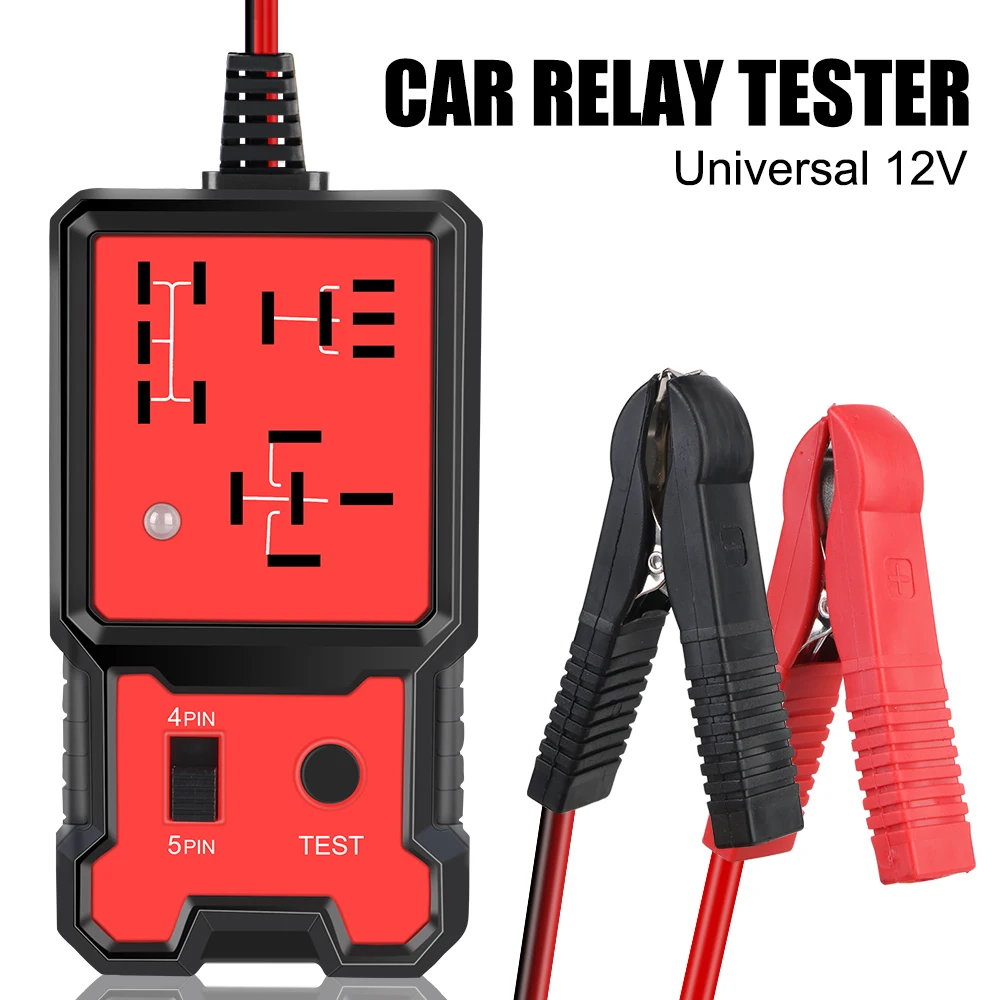 Automotive Electronic Relay Tester LED Indicator Light Car Relay Tester Universal 12V Car Battery Checker