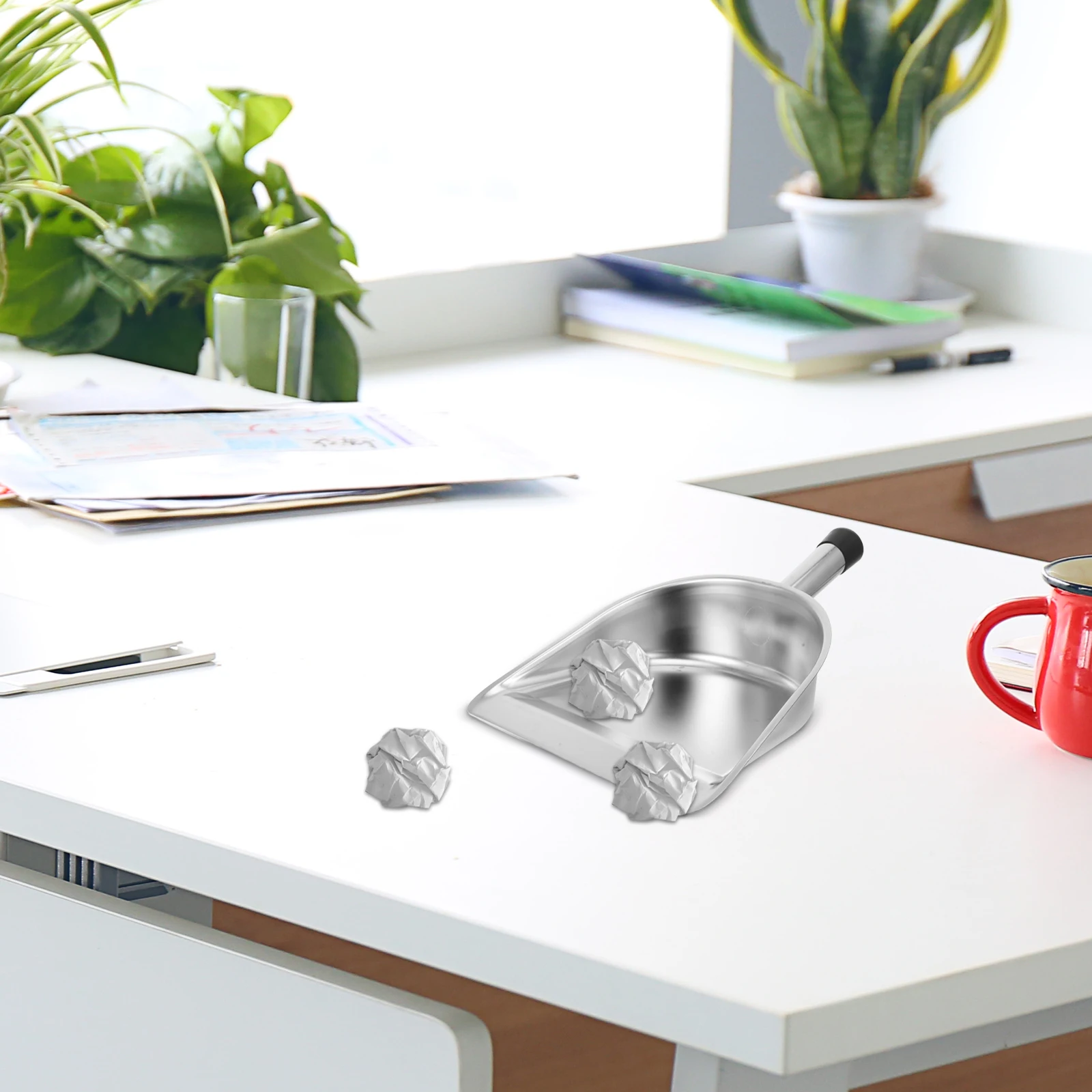 

Stainless Steel Shovel Dustpan Household Cleaning Practical Cleaning Shovel Tool Durable Kitchen Office Use Garbage Collector