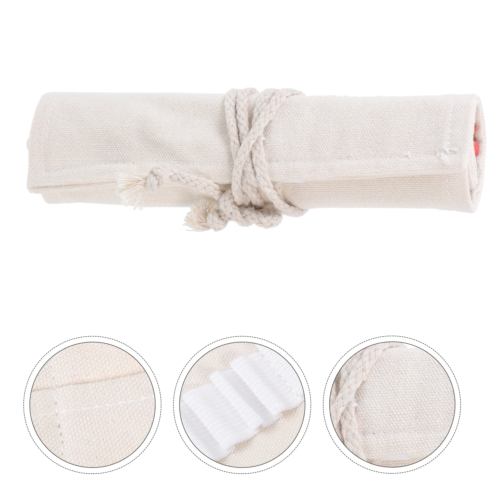 

1pc Large Capacity Canvas Pencil Pen Pouch Storage Bag Portable Stationery Holder For Drawing Writing Gift
