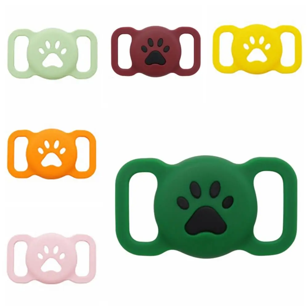 Solid Color Protective Sleeve New Silicone Anti-lost Dog Collar Holder Waterproof Protective Cover for Airtags