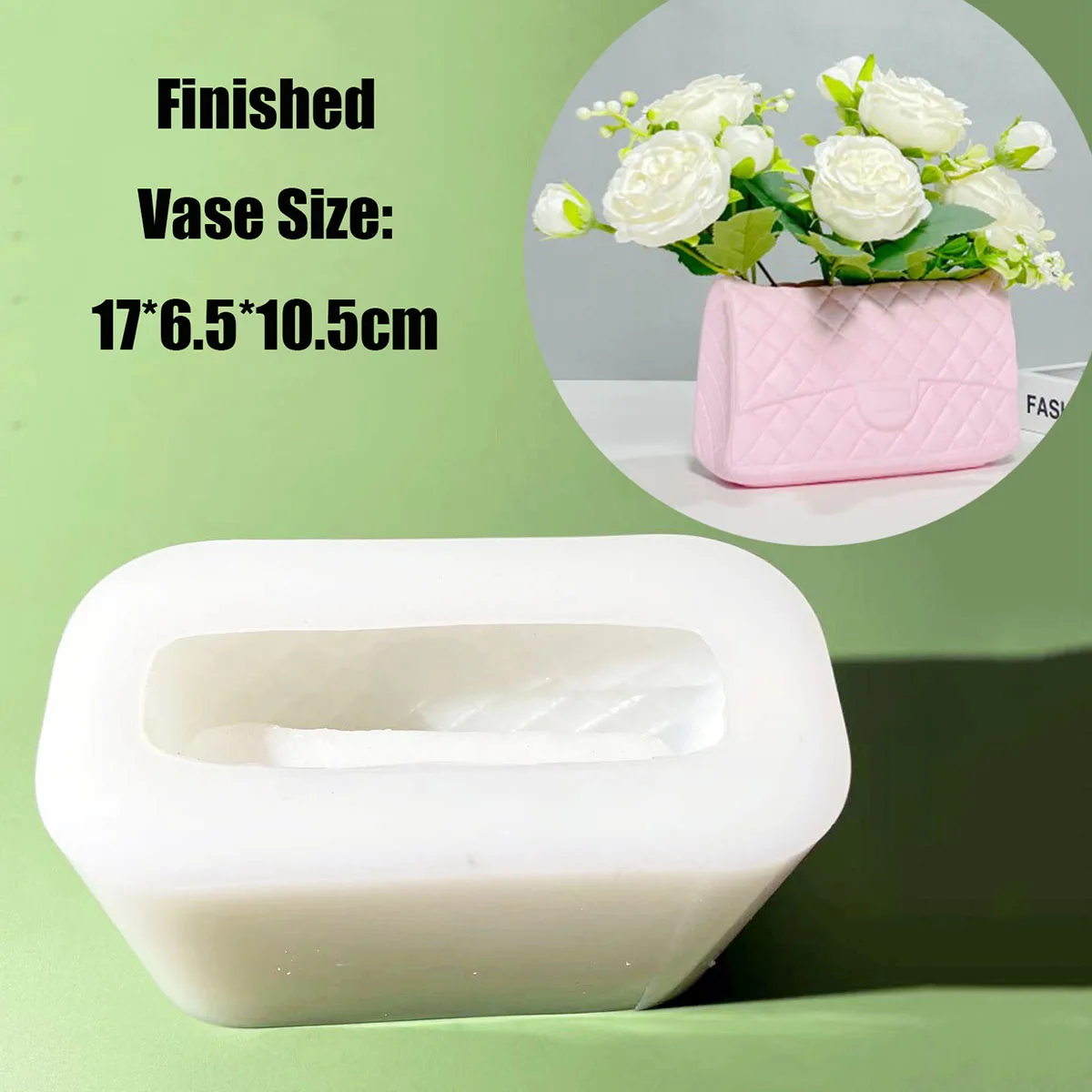 Imagem -02 - Luxo Cimento Flor Vaso Moldes Senhoras Bolsa Plantas de Interior Flowerpot Molde de Silicone Argila Concreta Artesanato Ferramentas de Fundição Gesso