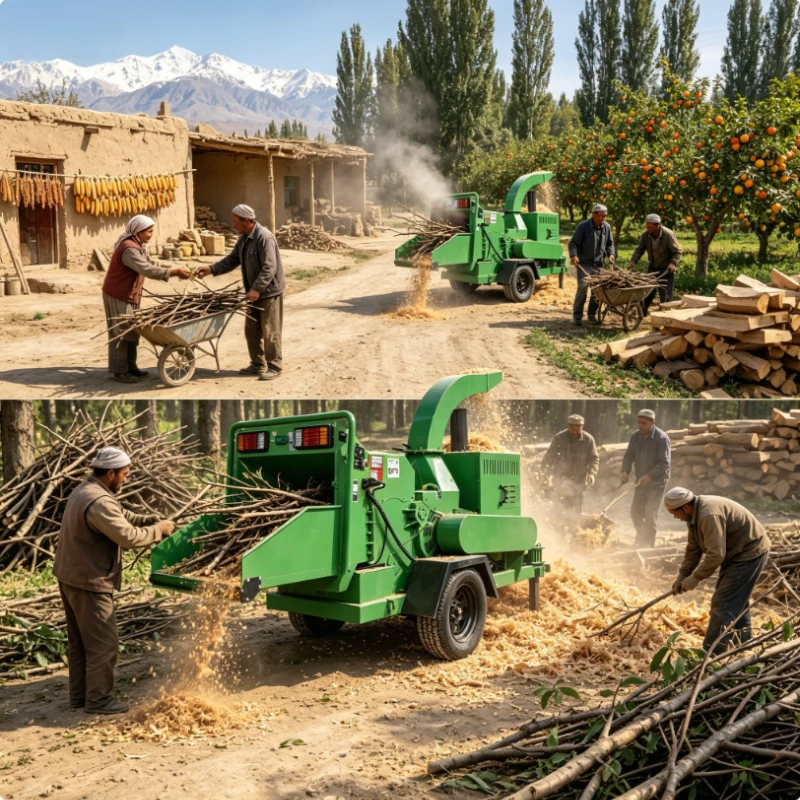 Wood Chipper Wood Shredder Wood Crusher 6 Inch Diesel Powered Hydraulic Feed Heavy Duty Mobile Towable Shredding System