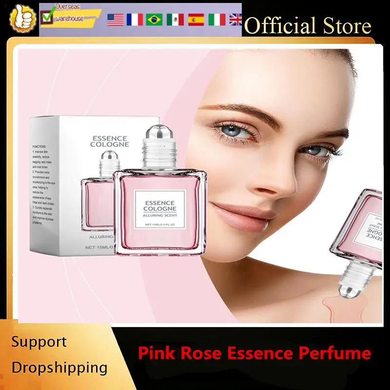 Pink Rose Essence Perfume Floral Scent Lasting Fragrance Dating Flirt Daily Dating Balminess Attract Men Women Pheromone Perfume