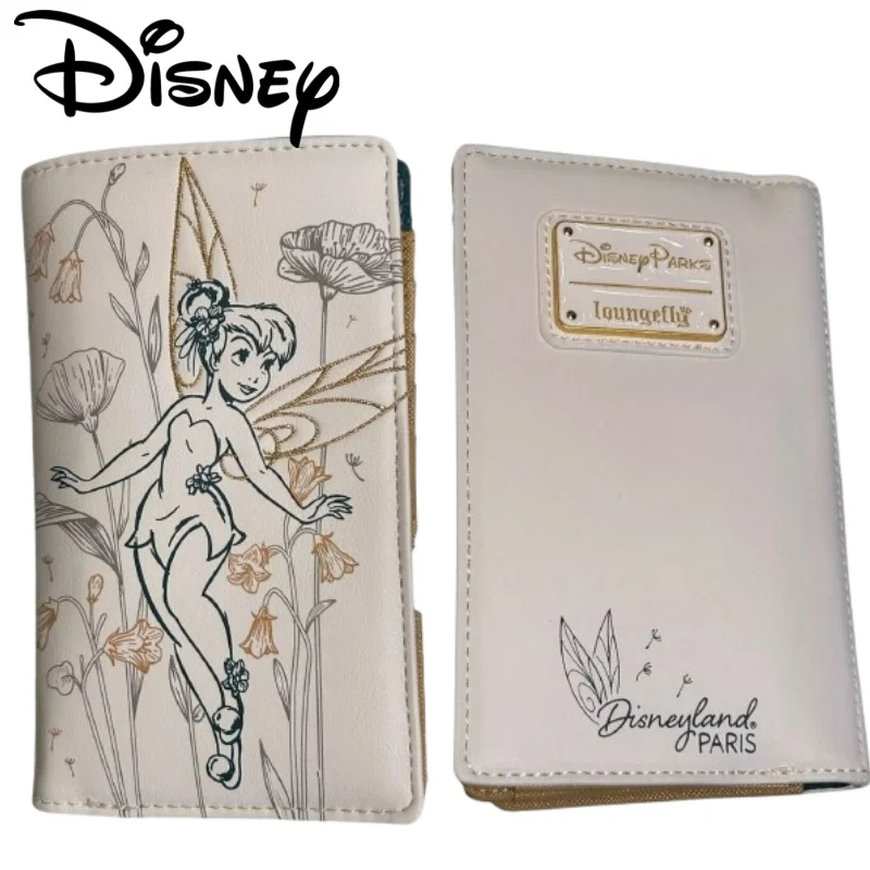 

Disney Loungefly Little Fairy Beauty & Beast Princess Tinker Belle Floral Wallet Clutch Purse For Women Adult Card Bag Gift