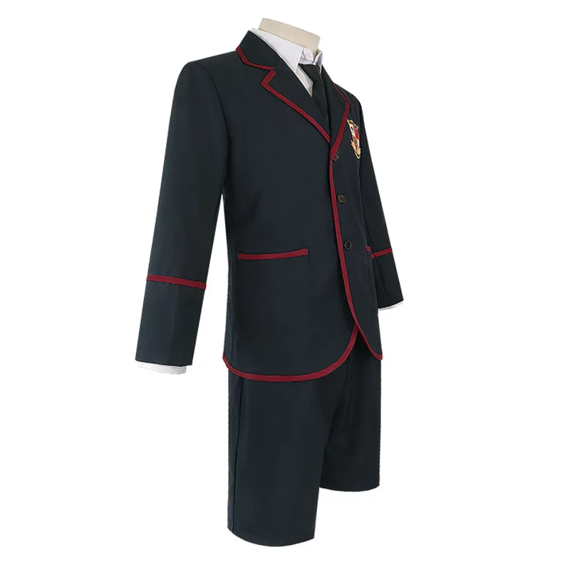 The Umbrella Academy Cosplay School Uniform Men Women Full Set Halloween Carnival Outfit Adult Cos Costume Black Jacket Shirt Ti - view 4