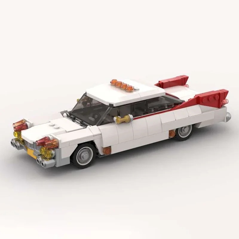

294 детали MOC Винтажный спортивный автомобиль Cadillac Speed Champion, конструктор, креативный гараж, игрушки для мальчиков, рождественские подарки