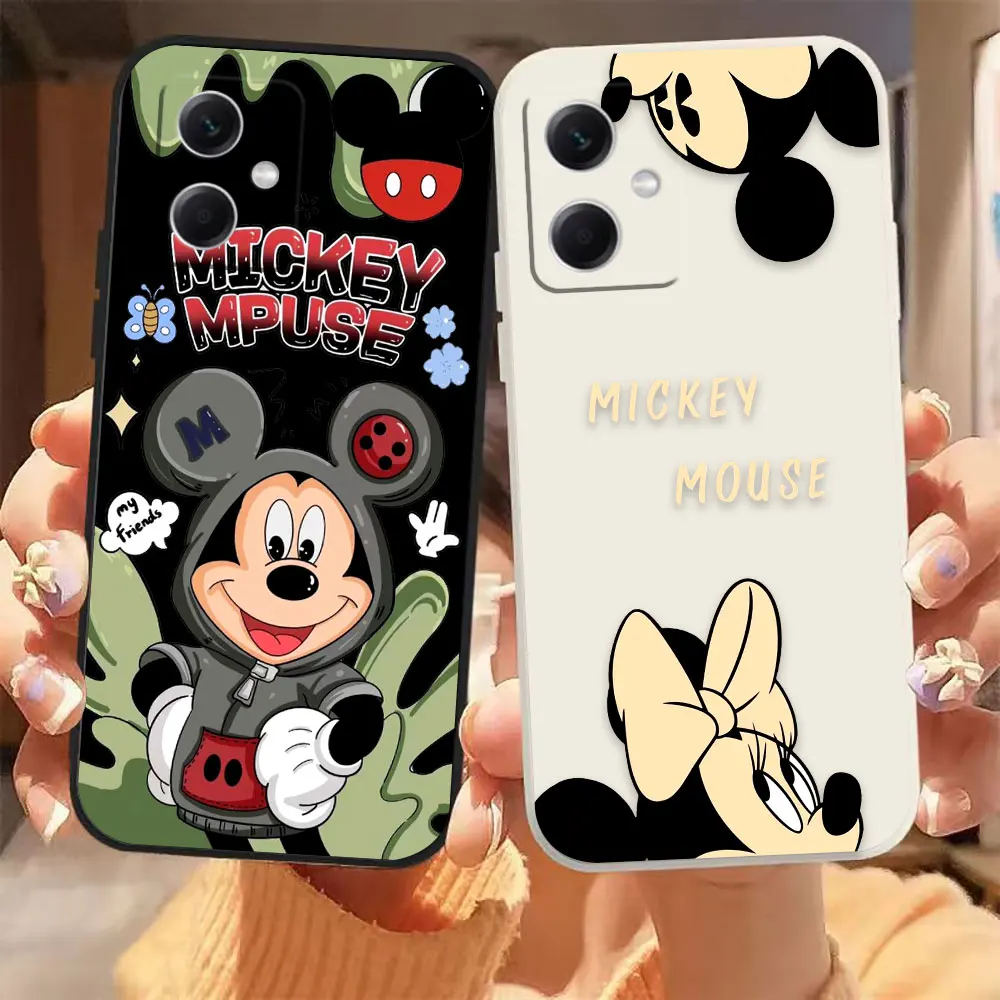 Funny M-Mickey Mouse Phone Case For Redmi Note 12 12S 11 11T 11E 11R 11S 10 8 PRO PLUS 4G 5G Silicone Case Fundas Shell Capa