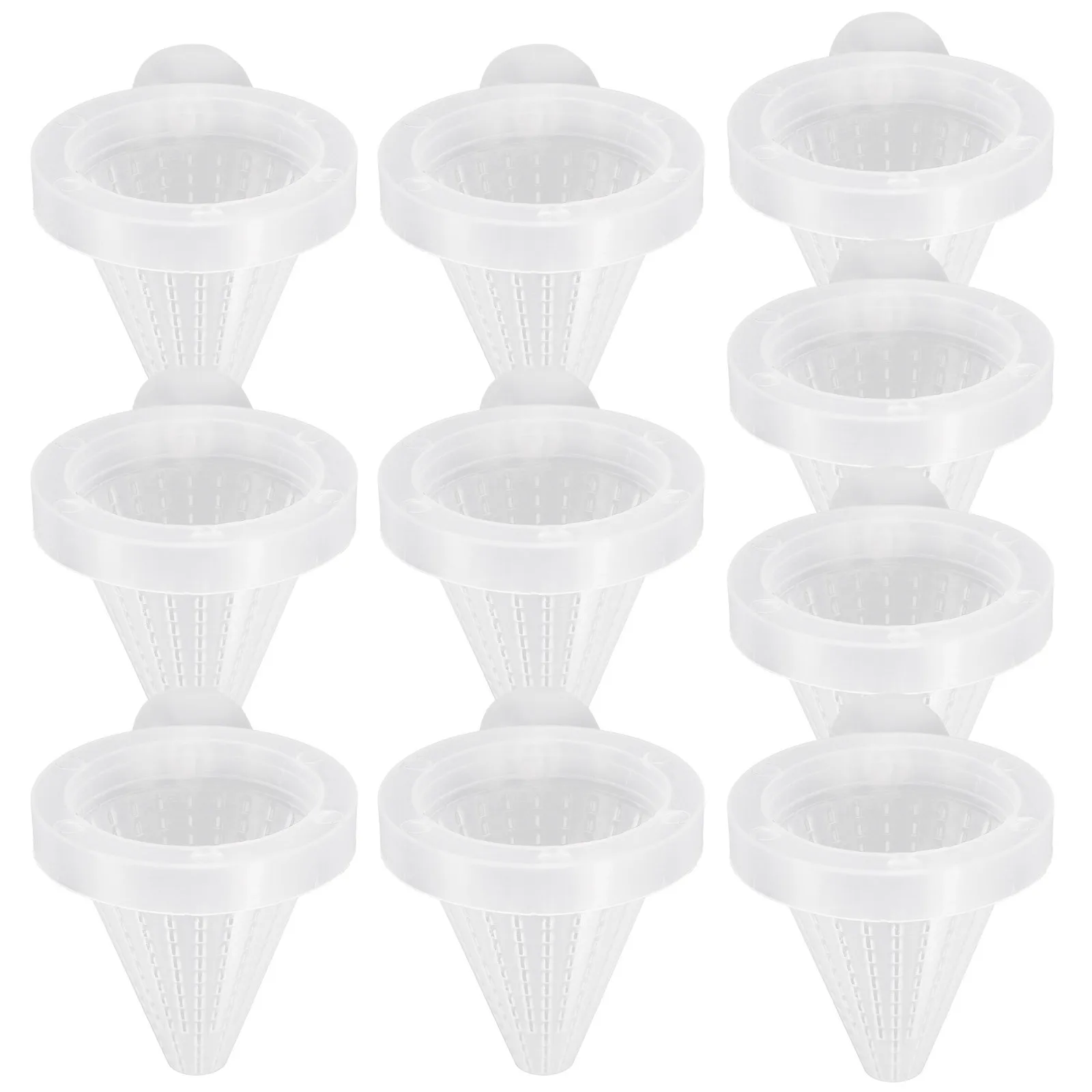 

10Pcs Aquarium Suction Worm Feeding Cup Cone Fish Tank Feeder Funnel Red Worm Live Food Feeding Device Tank Cone Feeder