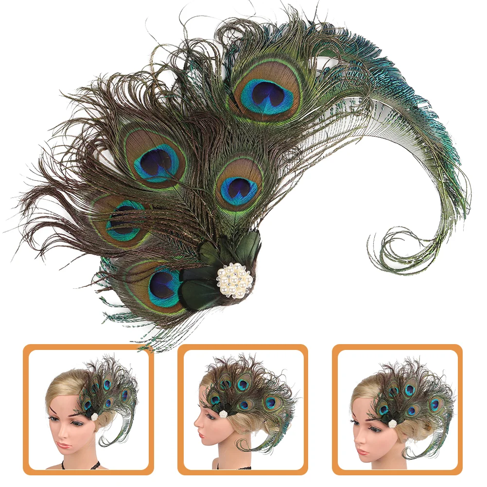 Hair Clip 1920s Flapper Accessories Women Vintage Fascinator Hat Lightweight Not Fade Comfort Service