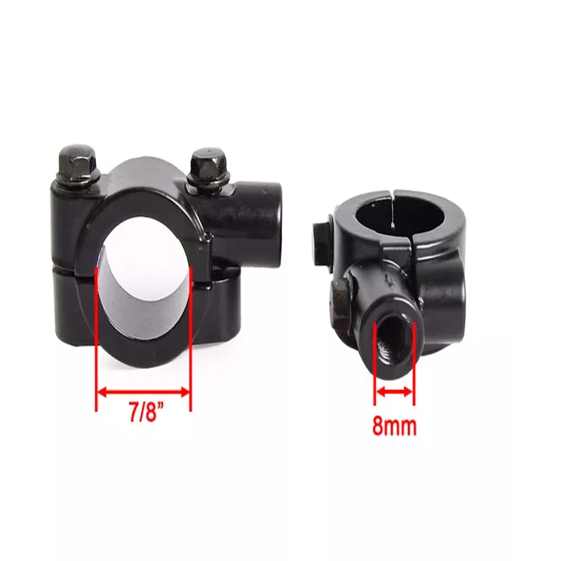 

8 мм 10 мм черный адаптер для руля зеркала держатели Кронштейн зажим универсальная мотоциклетная ручка бар велосипед