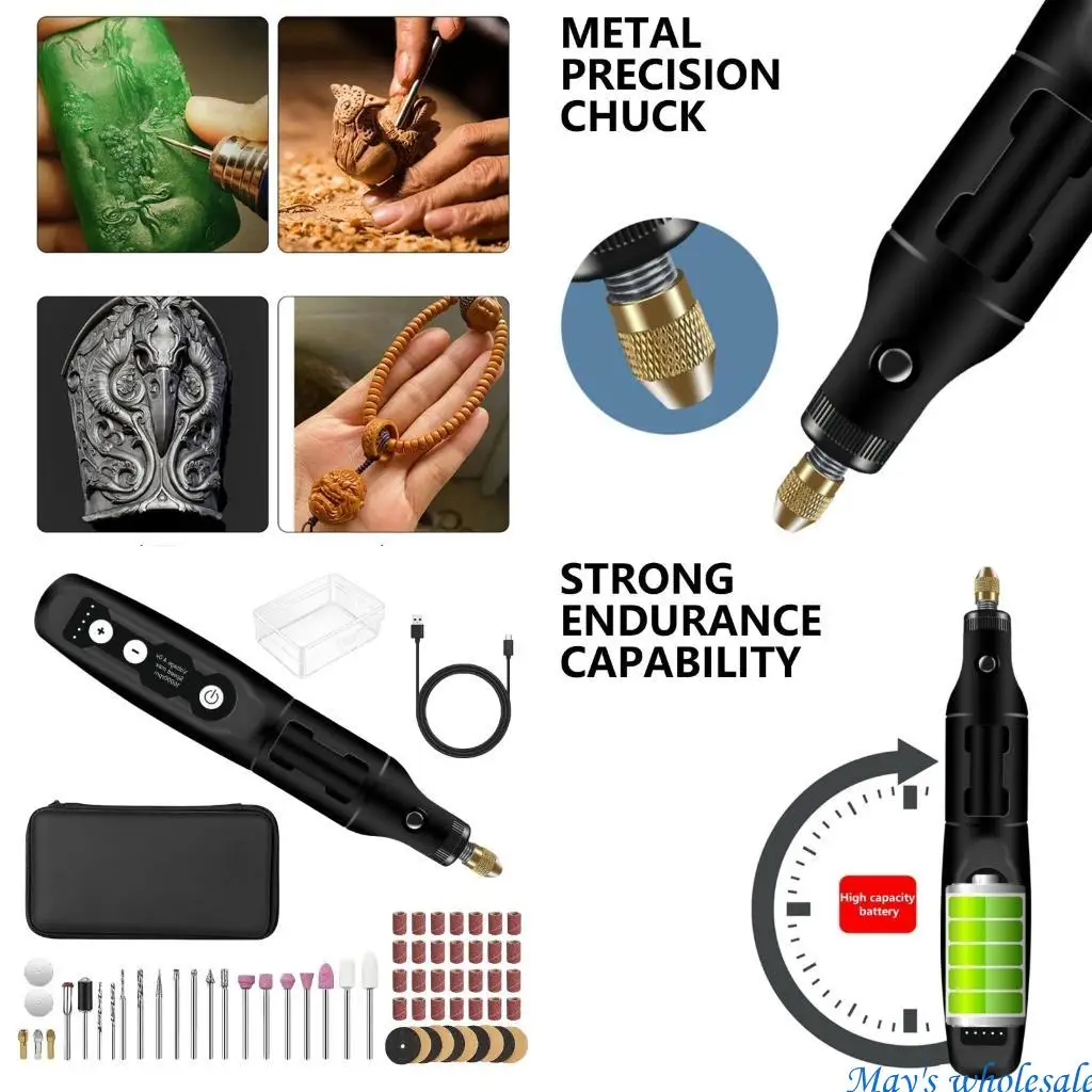 

3.7V 16000rpm Wireless Drill USB Cordless Mini Drill Rotary Tool Woodworking Engraving Pen for Jewelry 448A