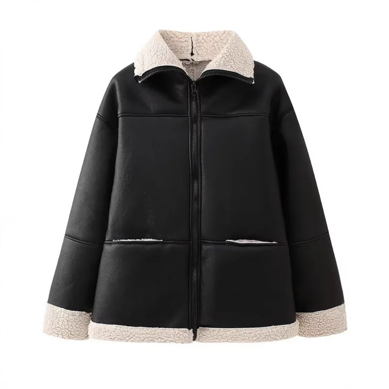 

Женская верхняя одежда из кожи и меха на подкладке Fce Autumn Winter Jaet Long Sve Regular Sve pe