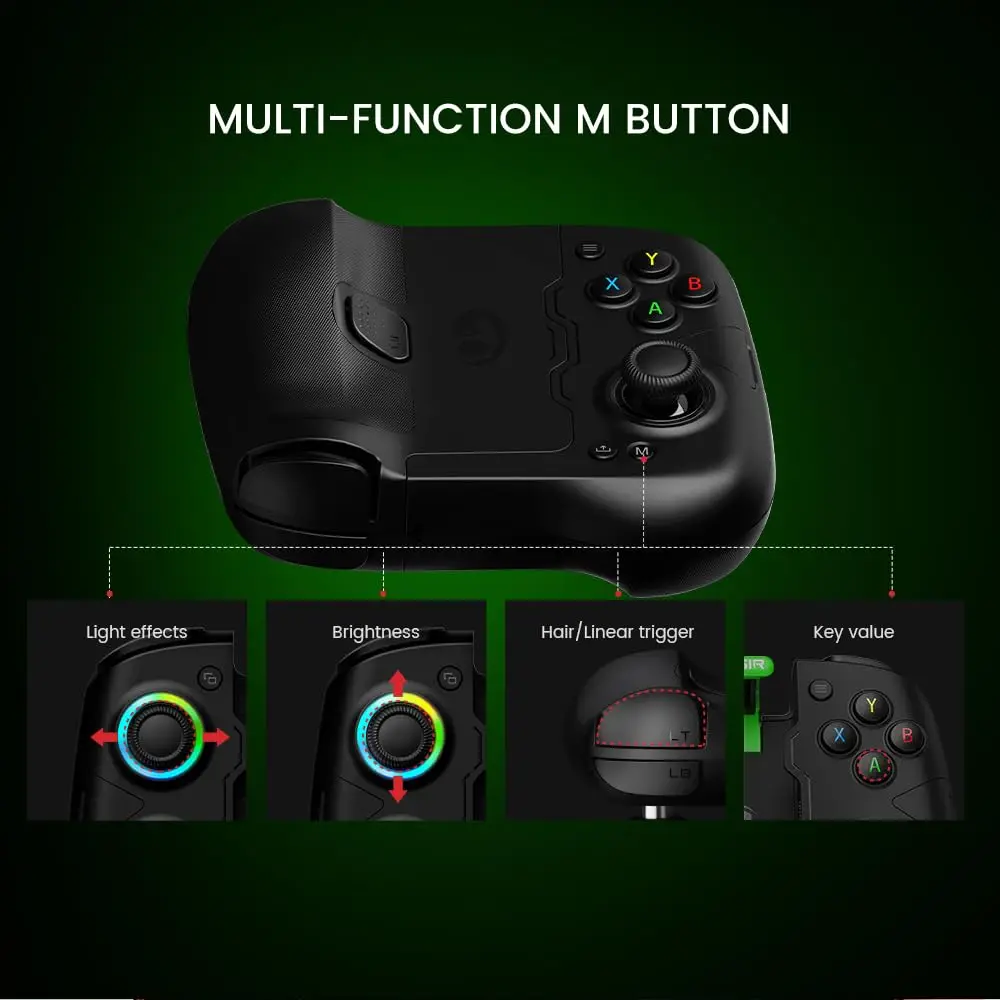 게임서 X4 에일러론 블루투스 모바일 폰 게임패드 Xbox 인증 게임 컨트롤러, 휴대용 조이콘, 홀 이펙트 탑재
