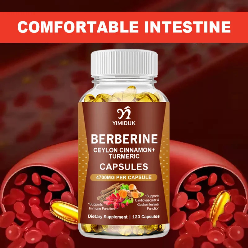 Berberine Capsules Ceylon Cinnamon Milk Thistle/Turmeric/Artichoke/ Black Pepper/Healthy Immune System, Heart Health Supplements