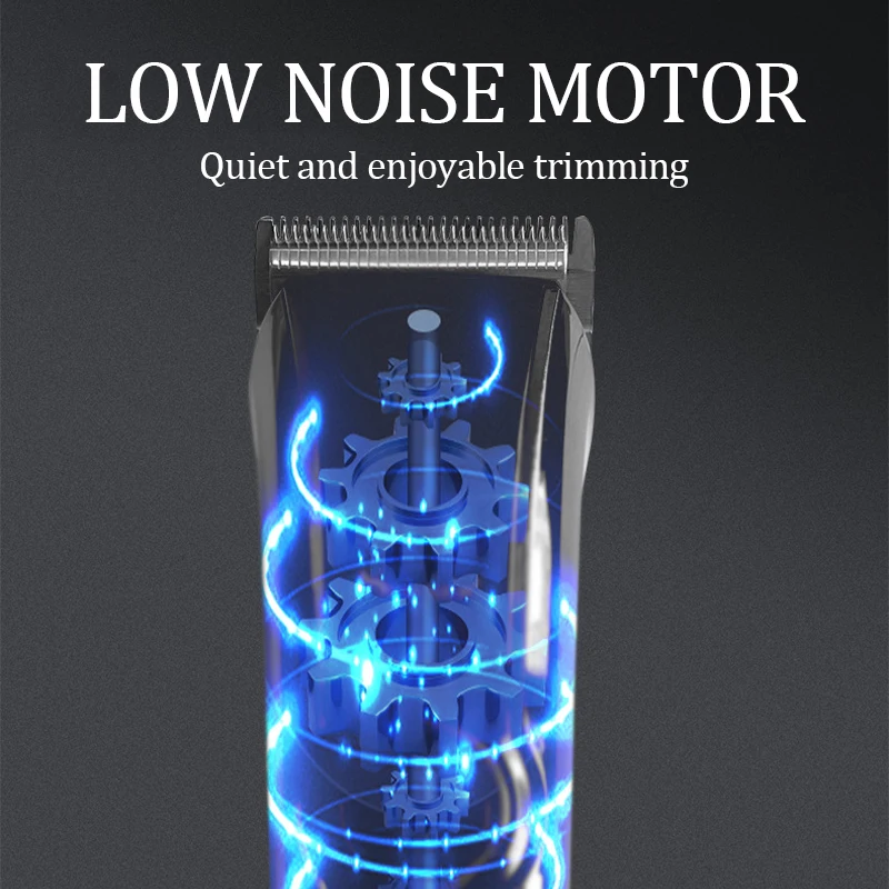 Kemei-مقص الشعر الكهربائي الاحترافي للرجال ، آلة تشذيب الشعر القابلة لإعادة الشحن ، آلة لاسلكية ، قاطع بشاشة عرض LED
