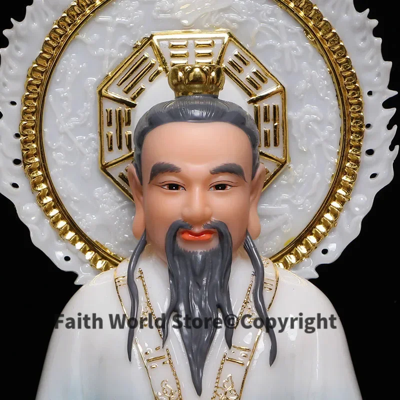 40CM Large Taoism Buddhism God High grade gilding jade Buddha statue Daozun YUAN SHI TIAN ZUN HOME family effective protection