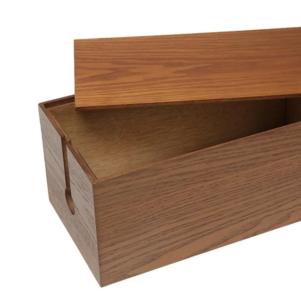 Wooden Cable Management Box: Unproven Desk Organizer #4