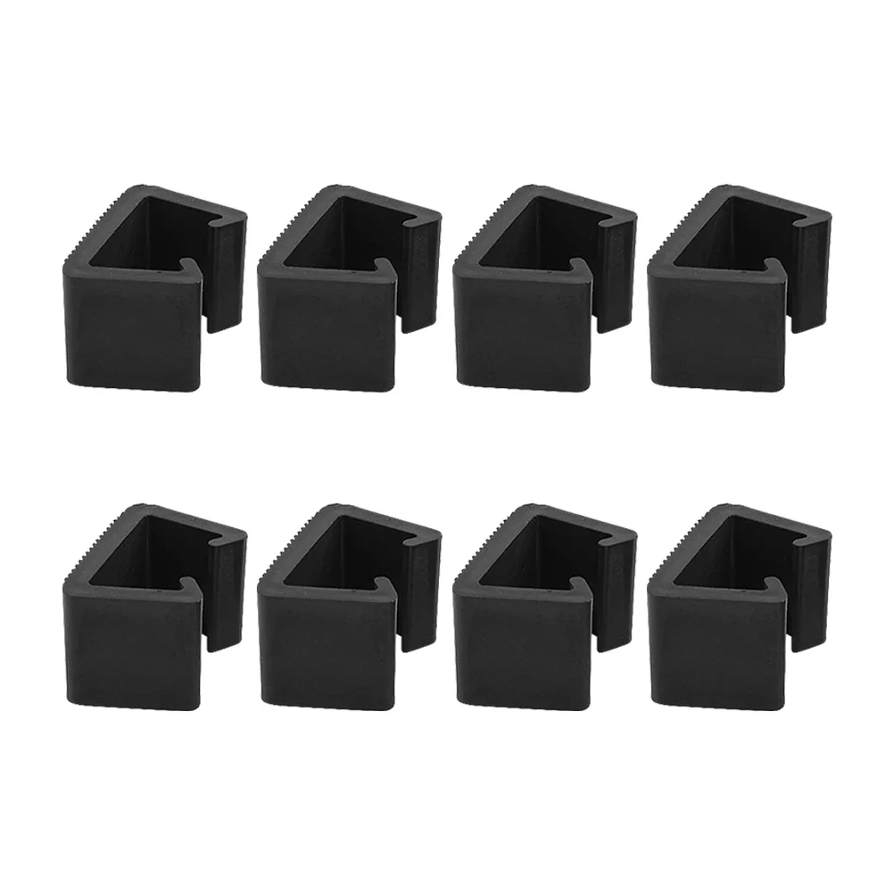 

8 Pcs Furniture Clips for Sectional Sofa Wicker Garden Outdoor Chair Fastener Black Heat Resistance Plastic