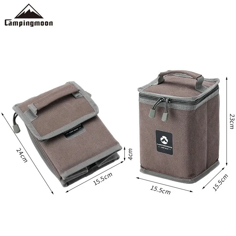 Foldable Canvas Storage Bag One Hand Carrying Bag Lamp Gas Tank Tote Bag Camping Equipment Outdoor Accessories