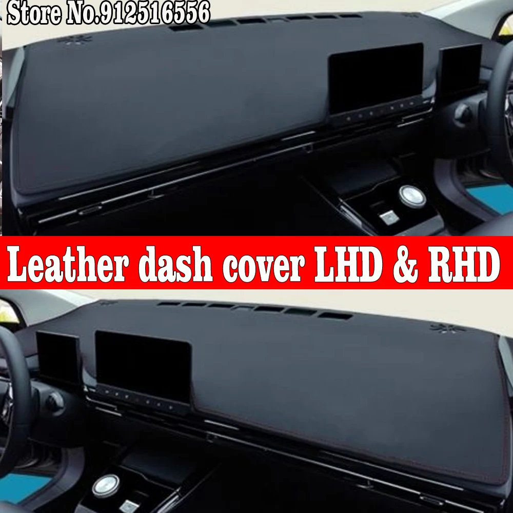 

Car Accessories Leather Dashmat Dash Mat Pad Dashboard Cover Carpet Instrument Pane for MG 4 MG4 EV EH32 MuLan 2022 2023 2024