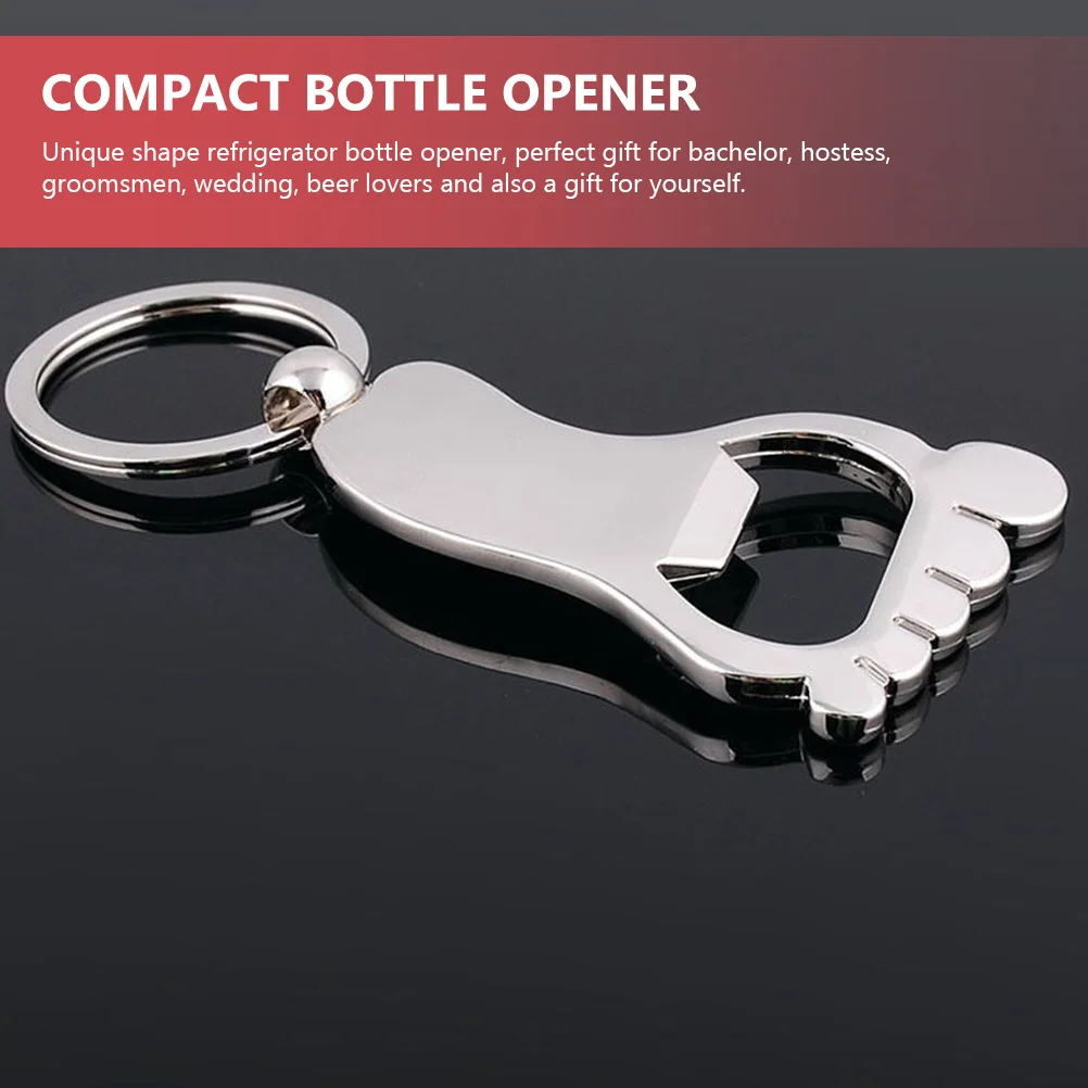 10 Pcs Foot Bottle Opener Home Accessory Keychain for Boys Wear-resistant Compact Decor Beer Foot-shaped