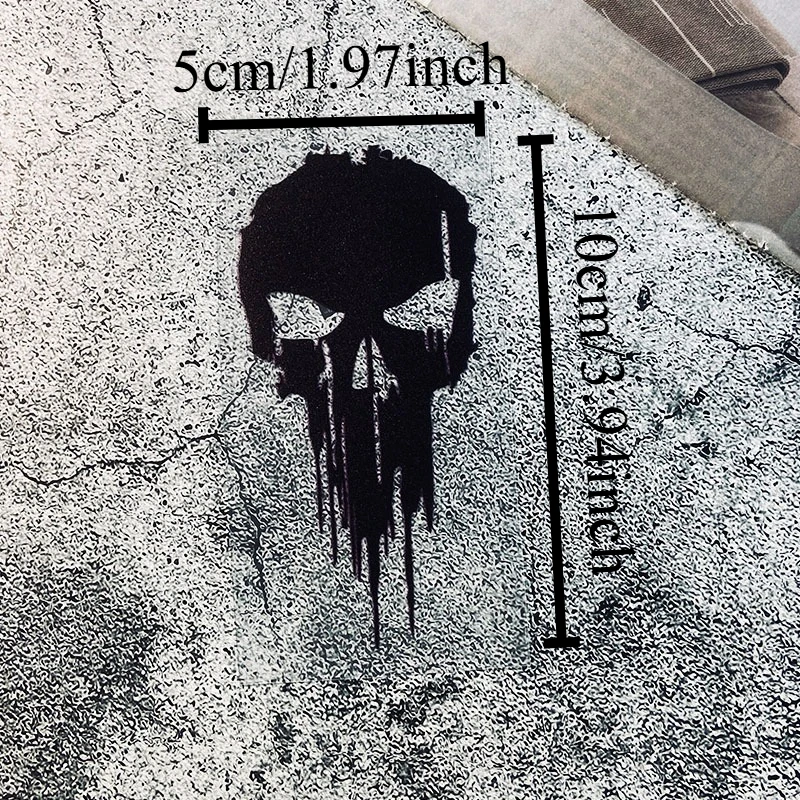 

1pc Skull Themed Vinyl Decal Waterproof Weatherproof Stickers for Car Motorcycle Helmet Decor