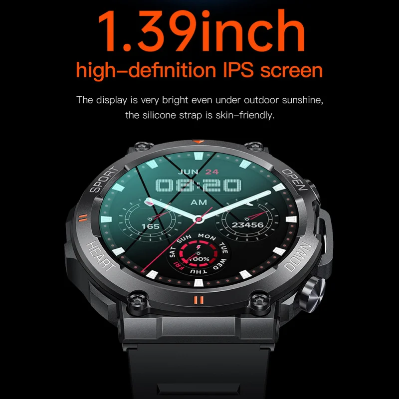 K56proSmart Watch New Calling Outdoor Pedometer Sports Heart Rate Blood Oxygen Bracelet Monitor Weather