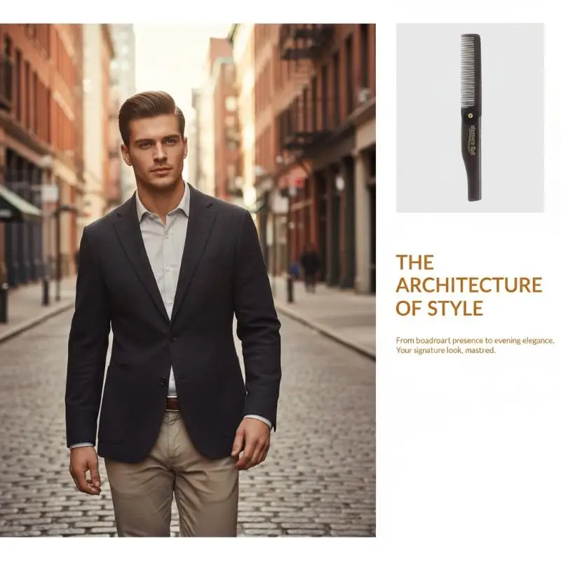 Portable Folding Comb for Men Hair Pocket Size Oil Head Styling Tool for Home and Travel Use