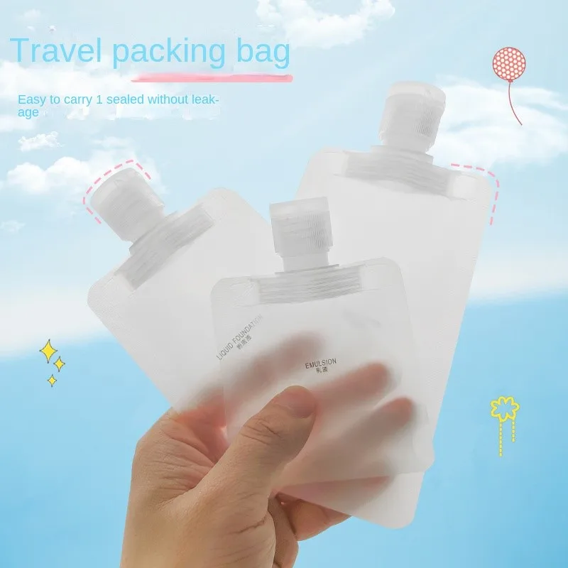 Saco de recarga de viagem para cosméticos, loção, gel de banho, shampooTrip portátil pequeno limpador facial, garrafa de recarga descartável # 3072