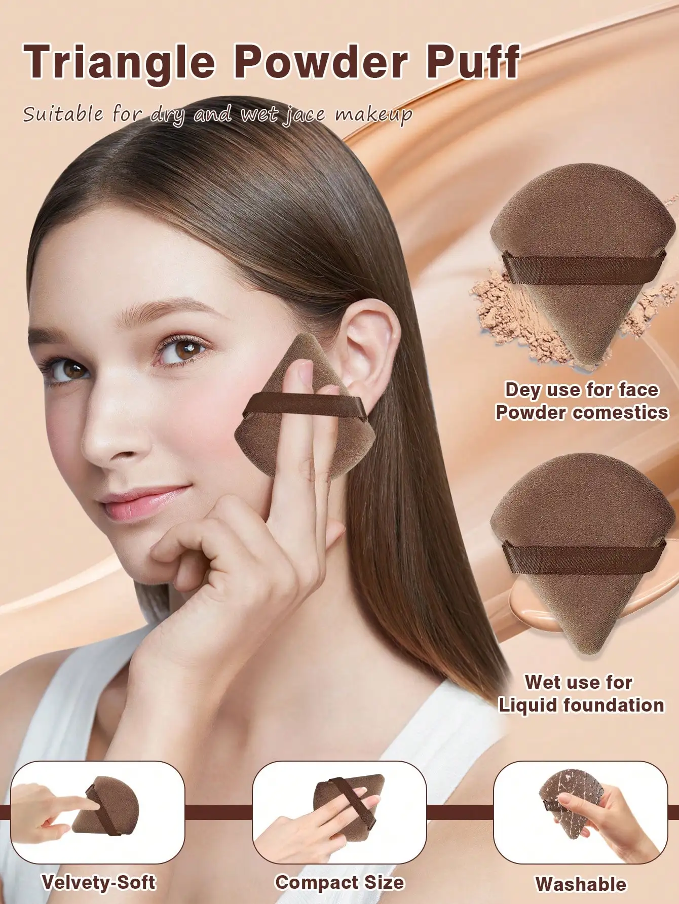 10-43 個のメイクアップツールセット - 防水化粧品バッグ+ブラシ/スポンジ/パフ+まつげカーラー/クリーナー