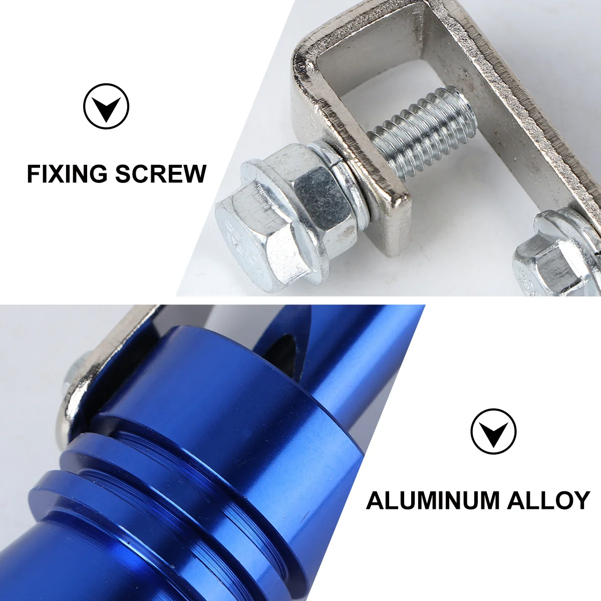 

2pcs Car Tuning Turbine Whistle Exhaust Sounder Blue Xl Size For Vehicle Loud Sound Clip Fix Installation Tailpipe Simulator