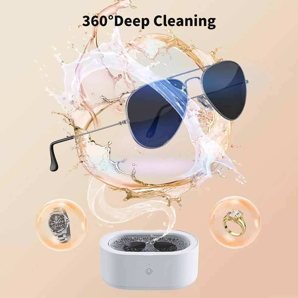 KUNPHY New 600ML Ultrasonic Household Cleaning Machine 46KHz for Glasses Jewelry Denture Mouth Deep Clean Dental Tool Appliances