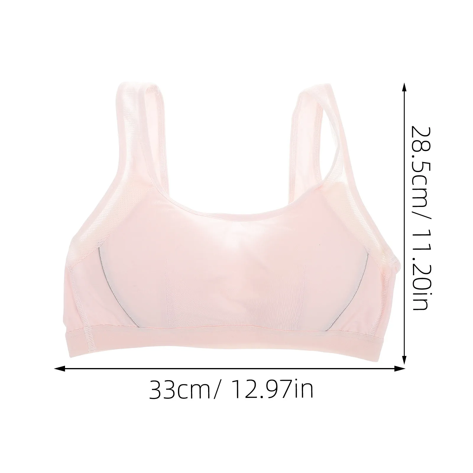 2Pcs Sports Bras for Young Girls Wirefree Comfortable Development Friendly Running Support Breathable Cotton Workout Bra Teen