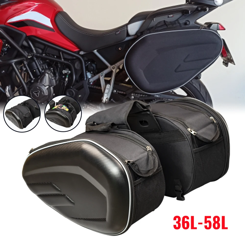 

New Motorcycle Universal Travel Bags Suitcase Saddle bags For BMW KAWASAKI YAMAHA Honda Waterproof Side Helmet Riding Bags