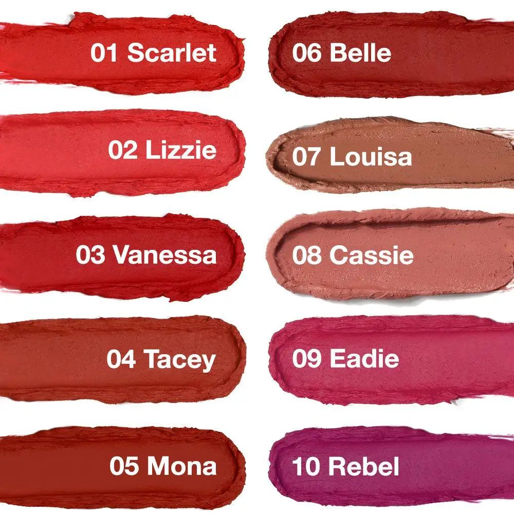 PHOERA Matte Lipstick Classic Beauty Lip Gloss Velvet LippenstiftTinted Balm Lip Tint Makeup 10 Colors Available