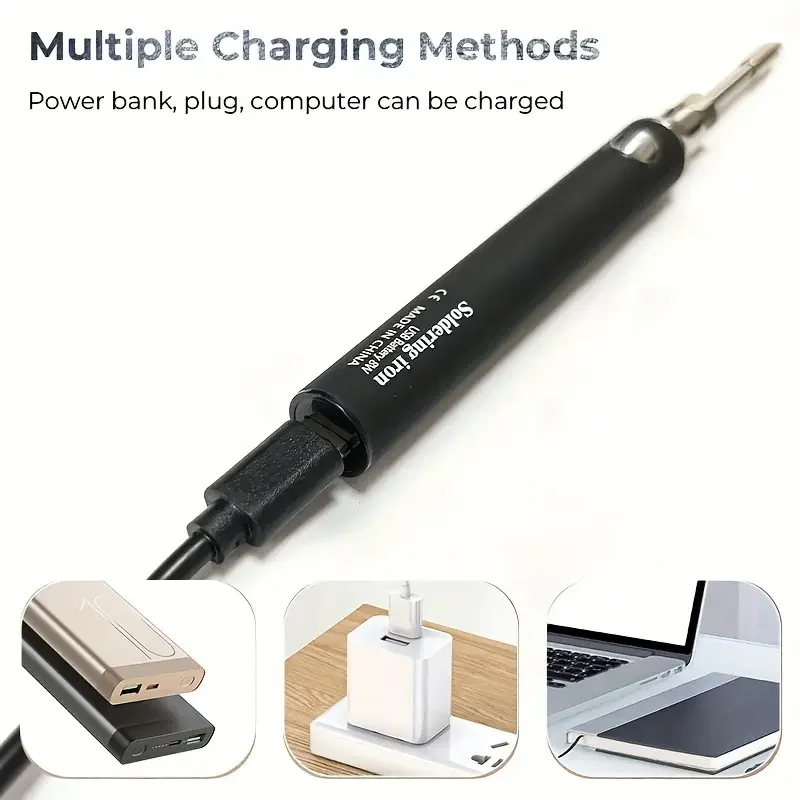 Wireless Charging Electric Soldering Iron Solder Iron USB 5V 8-10W Fast Charging Lithium Battery Portable Repair Welding Tools