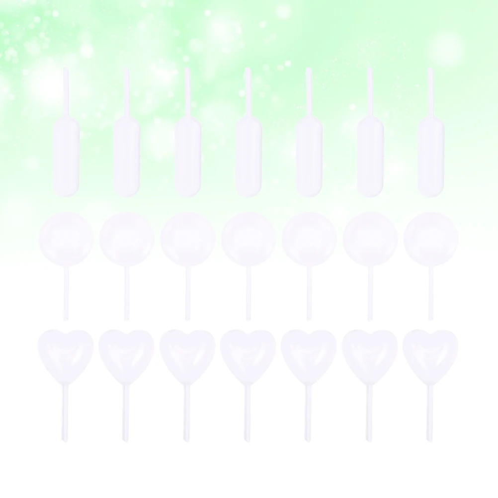 

300 Pcs 4ML Dropper Plastic Cake Jam Syringe Dropper Pipettes for Cake Room Baking Shop DIY Supplies White (Oblate, Round, Heart