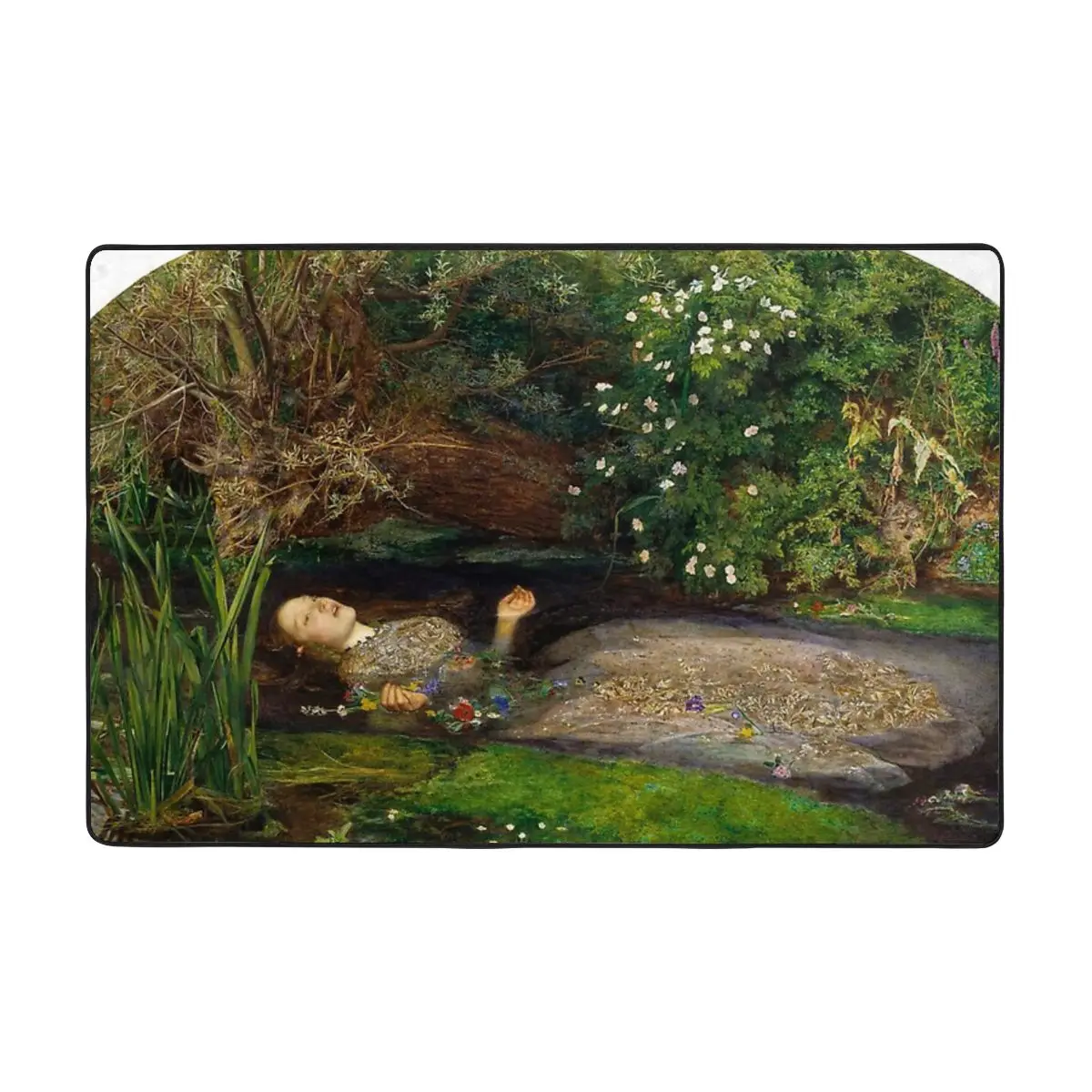 Ophelia By John Everett Millais Rug Carpet Fluffy Carpet 3D 24x36in Or bigger